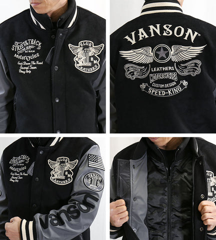 VANSON（バンソン）メルトンスタジャン フライングスター nvjk-2104