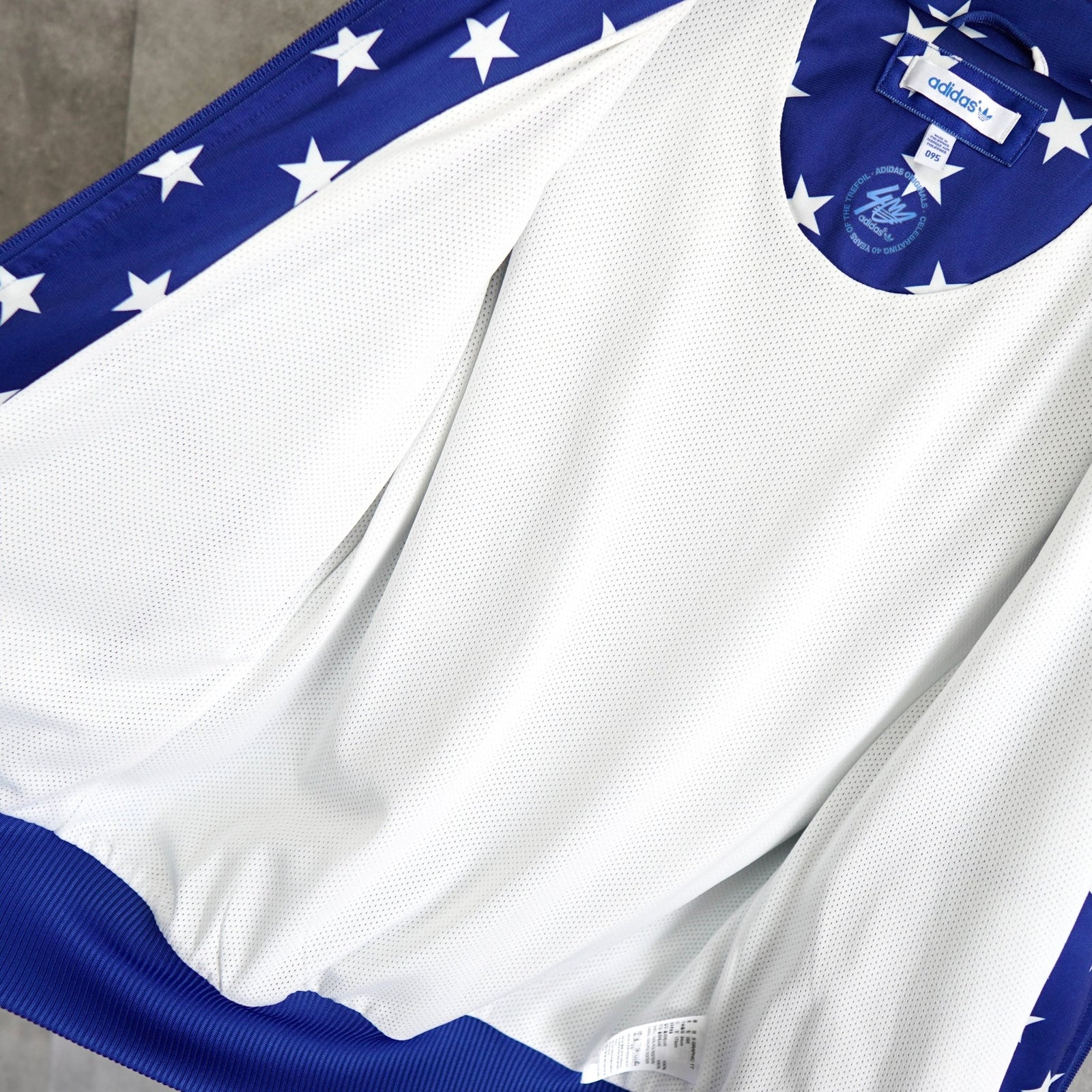 アディダス トラックジャケット スター 星柄 ブルー S〜M相当