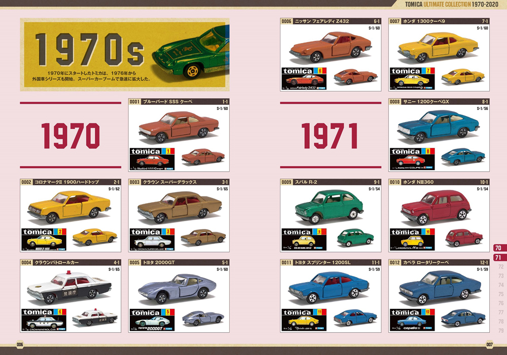 トピックス】トミカ50周年記念出版『トミカ 究極のコレクション1970