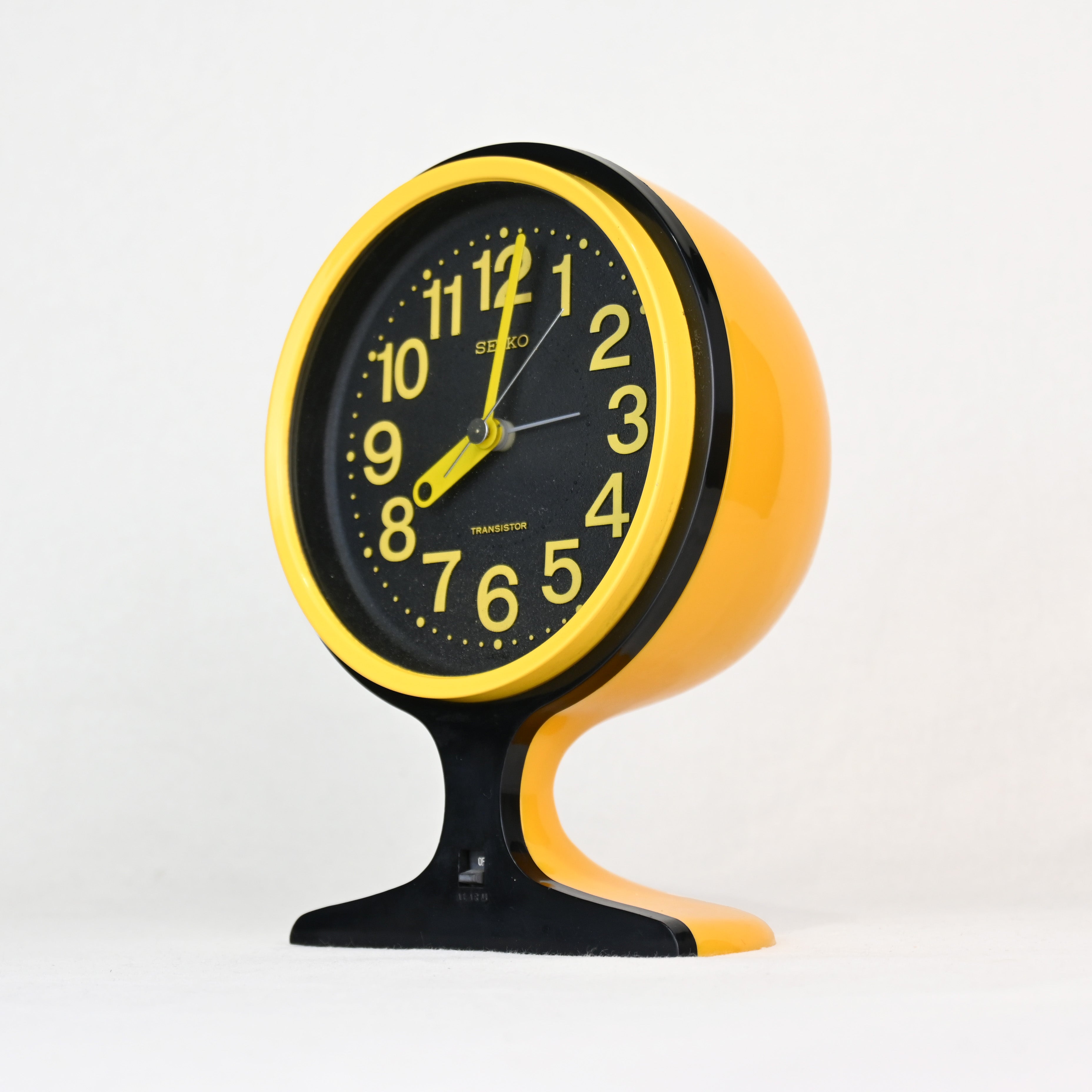 SEIKO Transistor table clock Japanese modern Spaceage ＊Alarm Junk