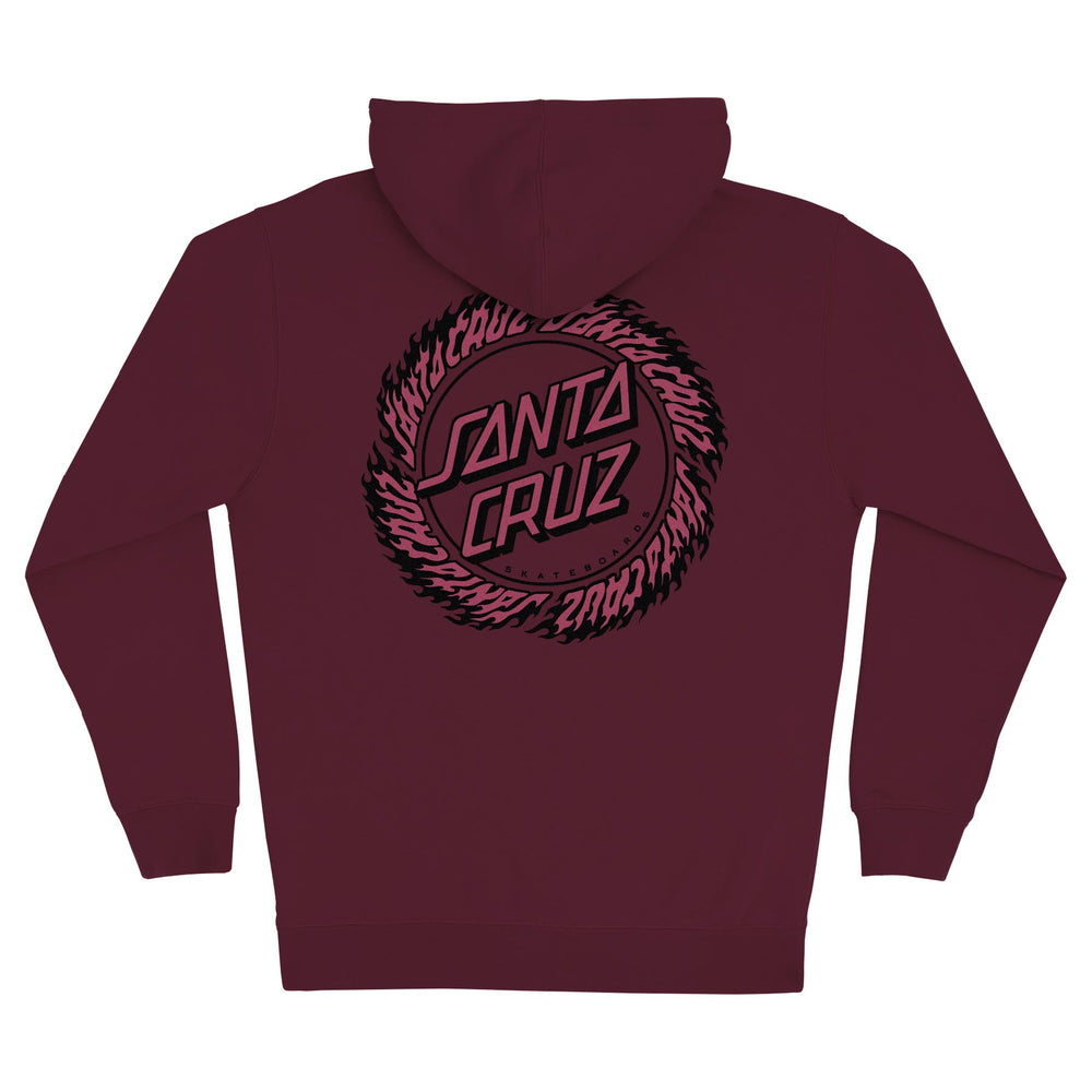 Flame Ringed Dot Mens Zip Hoodie | Santa Cruz | Skate Apparel