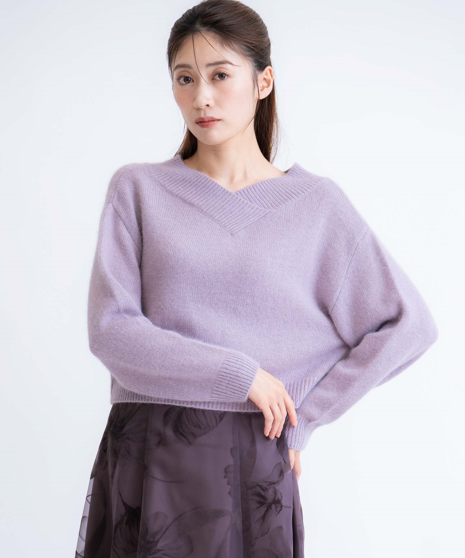 2WAYアンゴララクーン混ニット | ニット | NOELA OFFICIAL WEB STORE