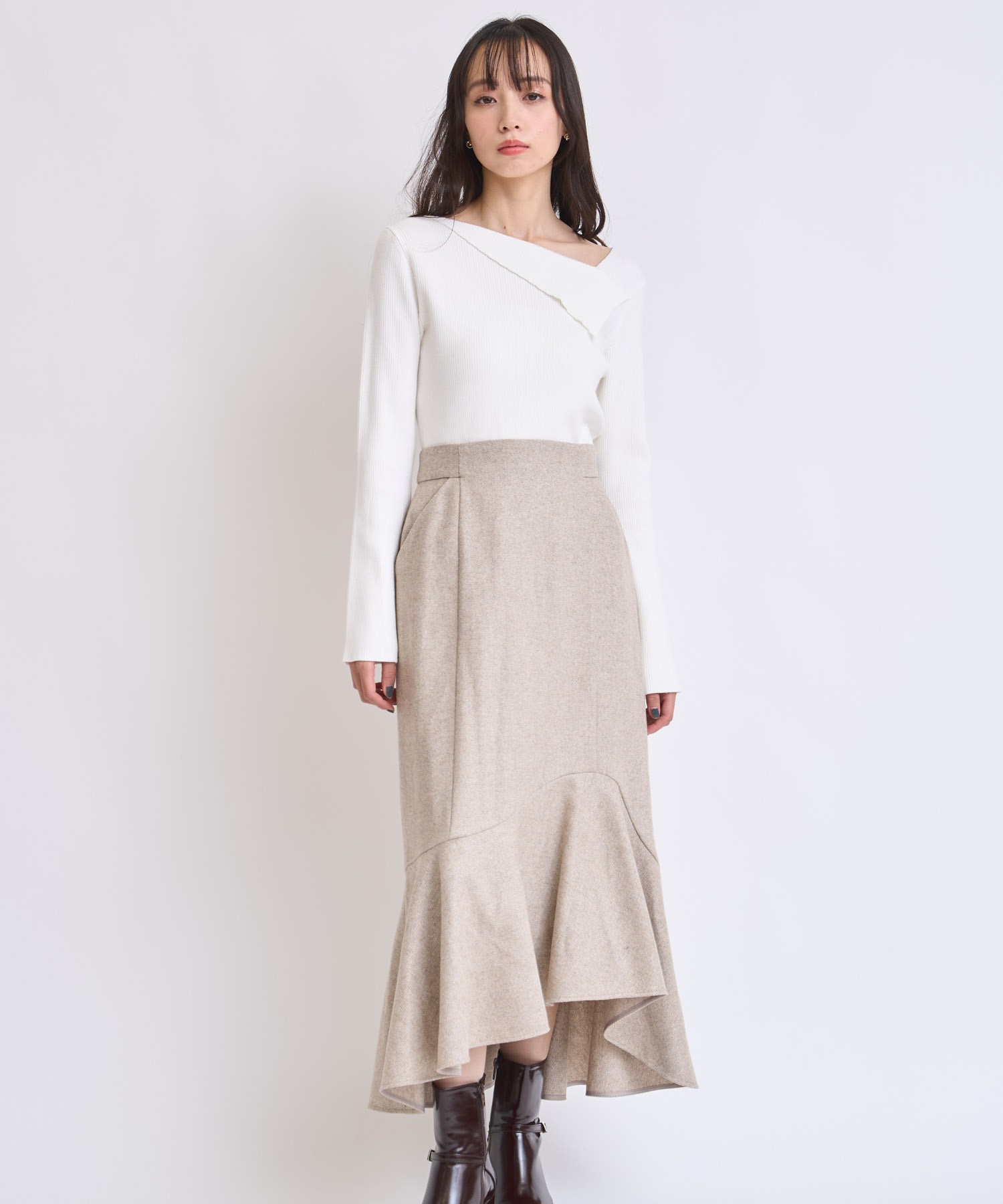 ウールラメマーメイドスカート | フレアスカート | NOELA OFFICIAL WEB