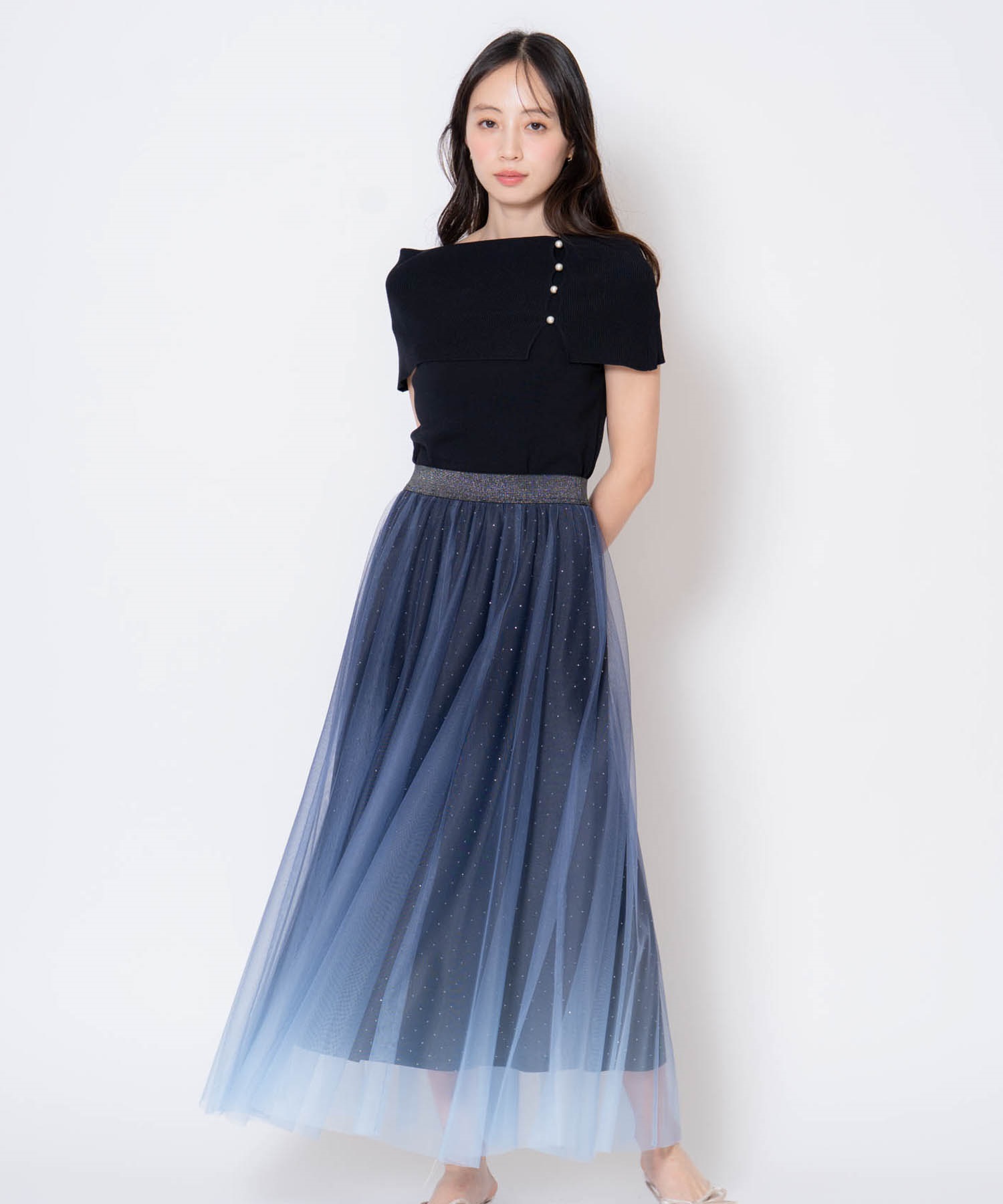 新色追加】グラデーションスタッズスカート | フレアスカート | NOELA