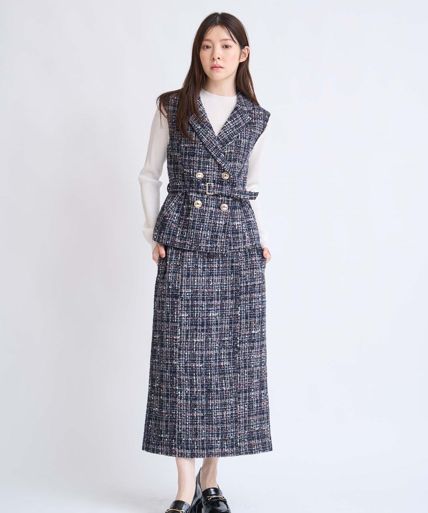 予約】ツイードナロースカート | タイトスカート | NOELA OFFICIAL WEB