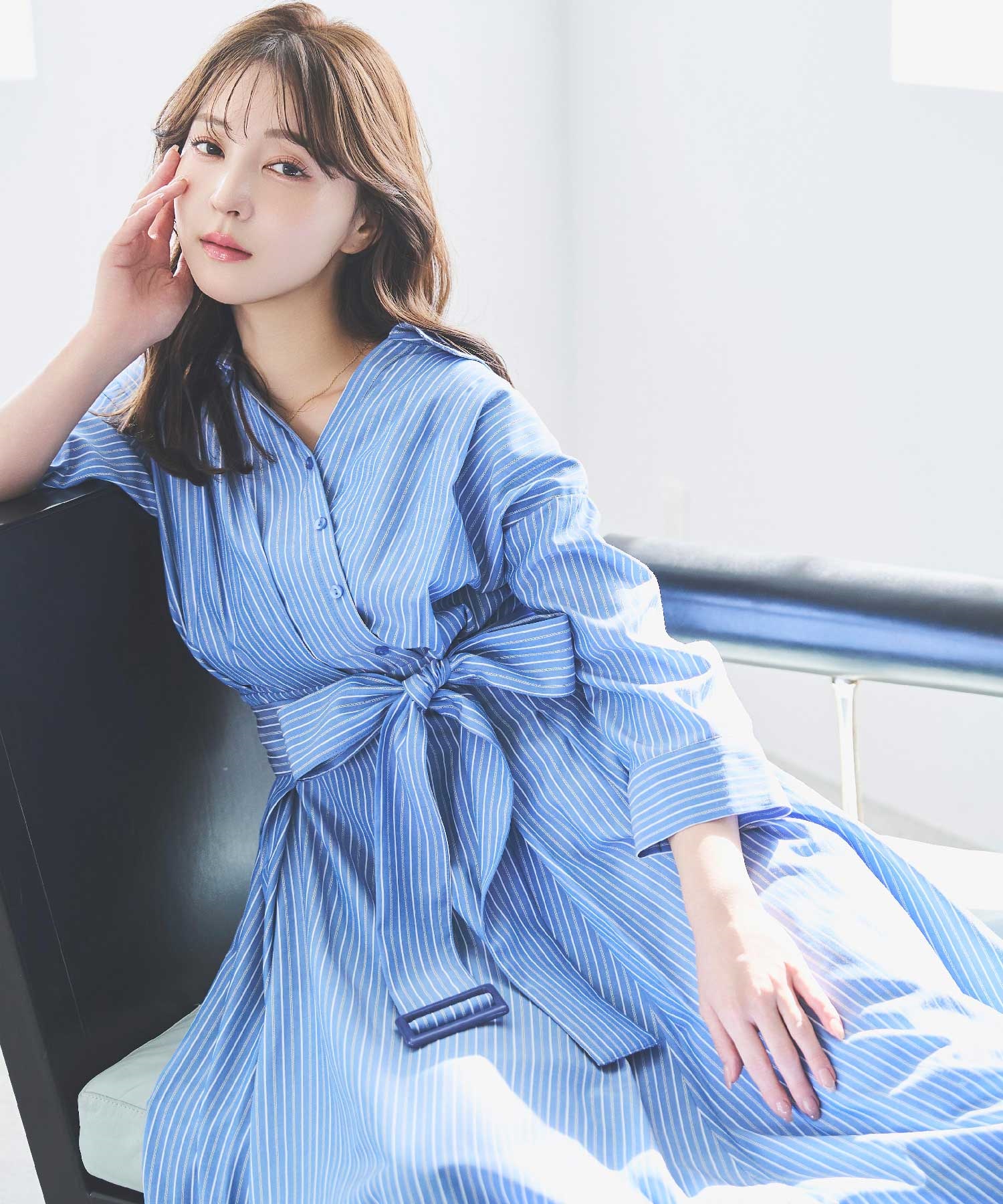 予約】【SSサイズあり】カシュクールウエストリボンワンピース