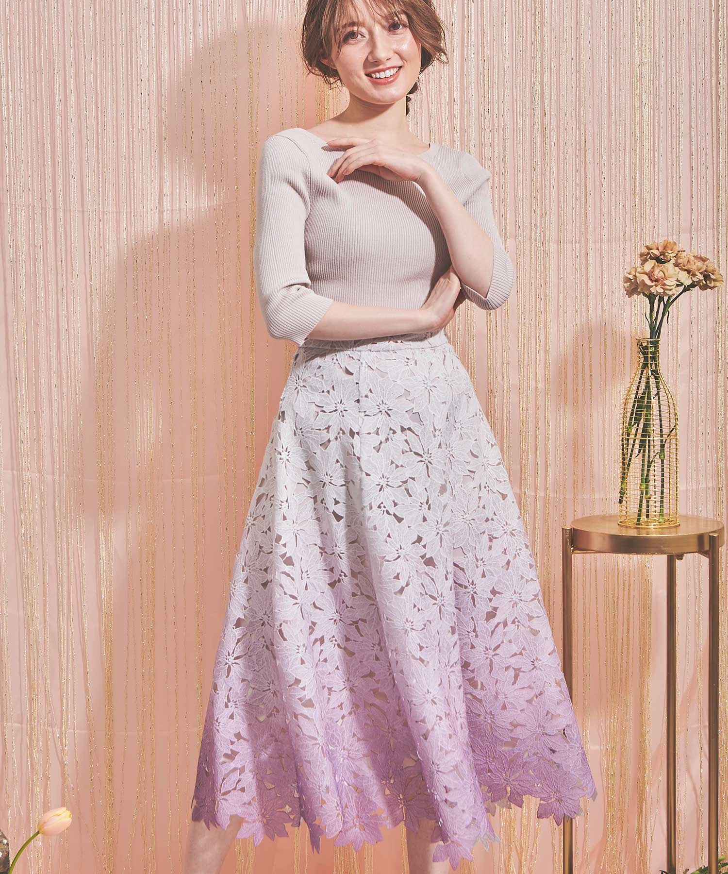 グラデーションレーススカート | フレアスカート | NOELA OFFICIAL WEB