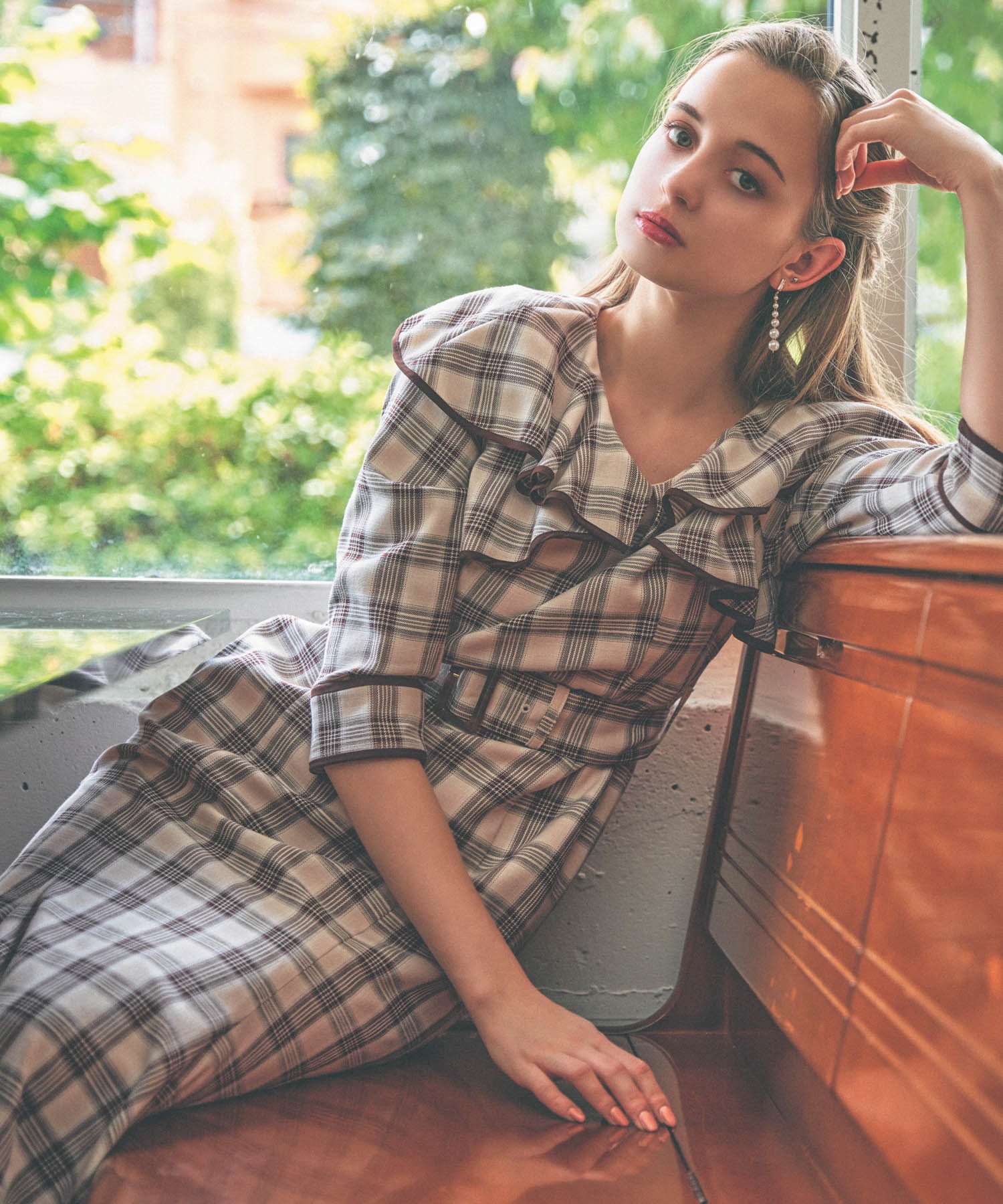 パイピングフリルワンピース | ロングワンピース | NOELA OFFICIAL WEB