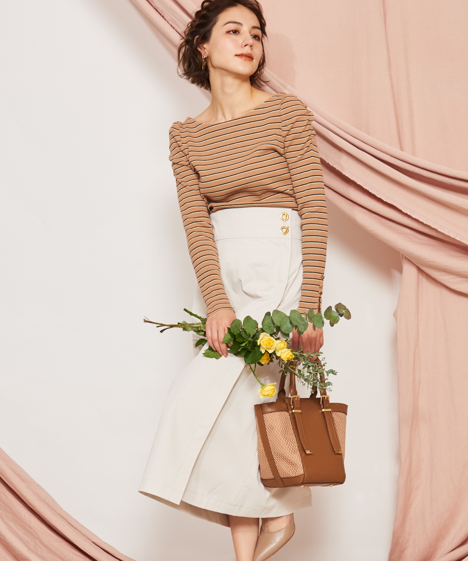 ゴールドパーツラップスカート | タイトスカート | NOELA OFFICIAL WEB