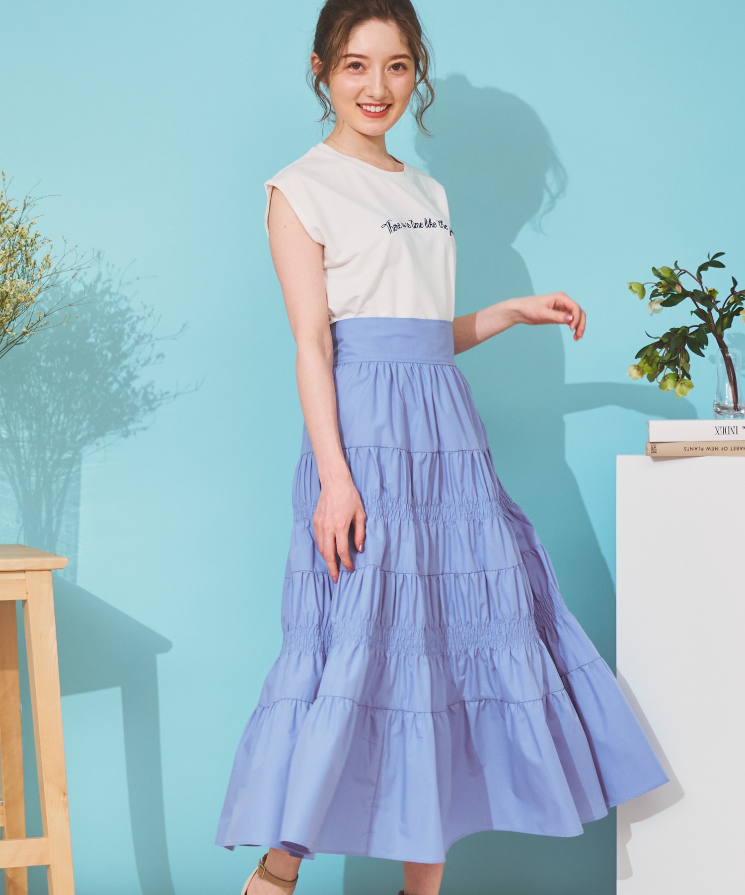 シャーリングティアードスカート | フレアスカート | NOELA OFFICIAL