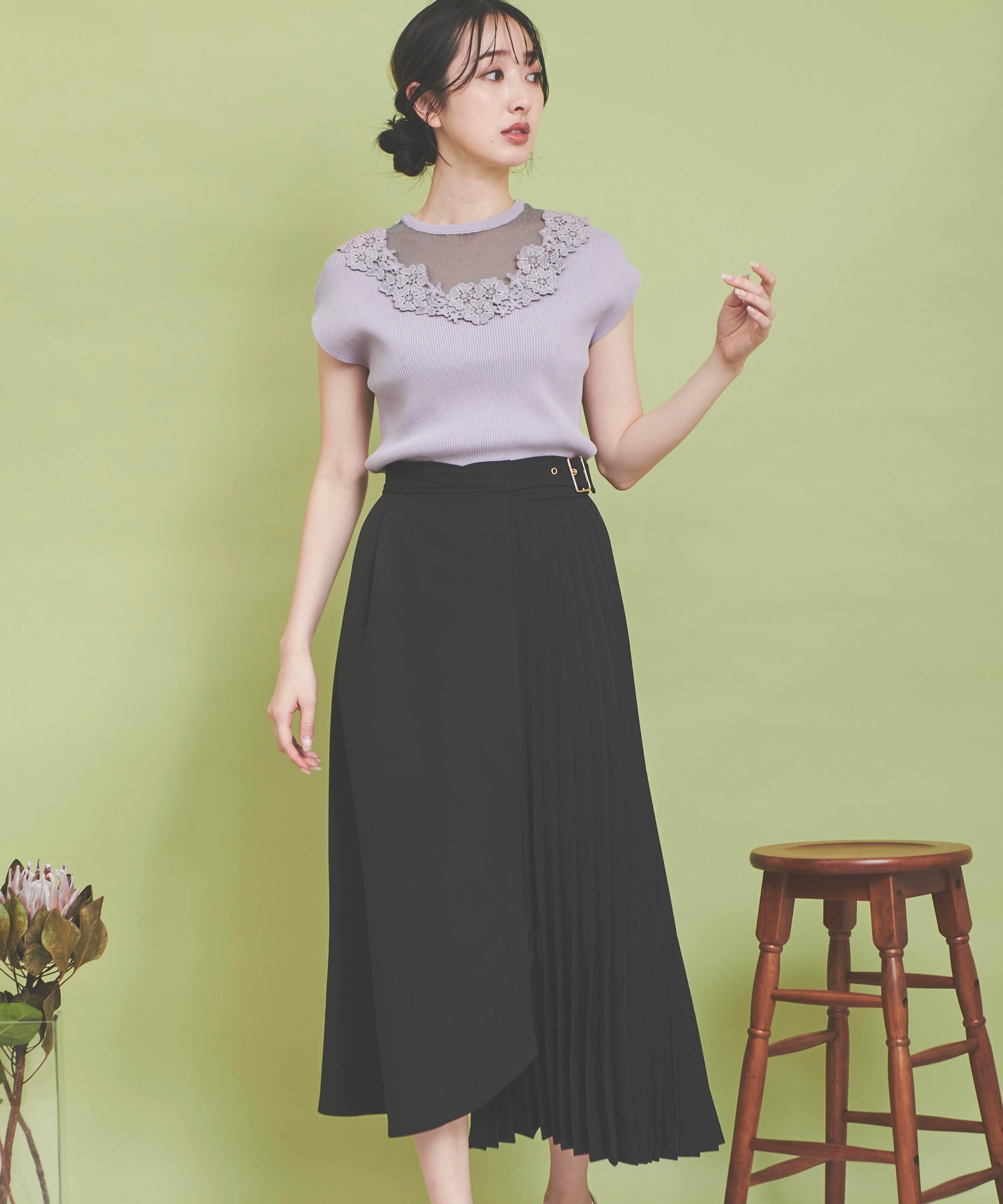 プリーツ切替スカート | タイトスカート | NOELA OFFICIAL WEB STORE