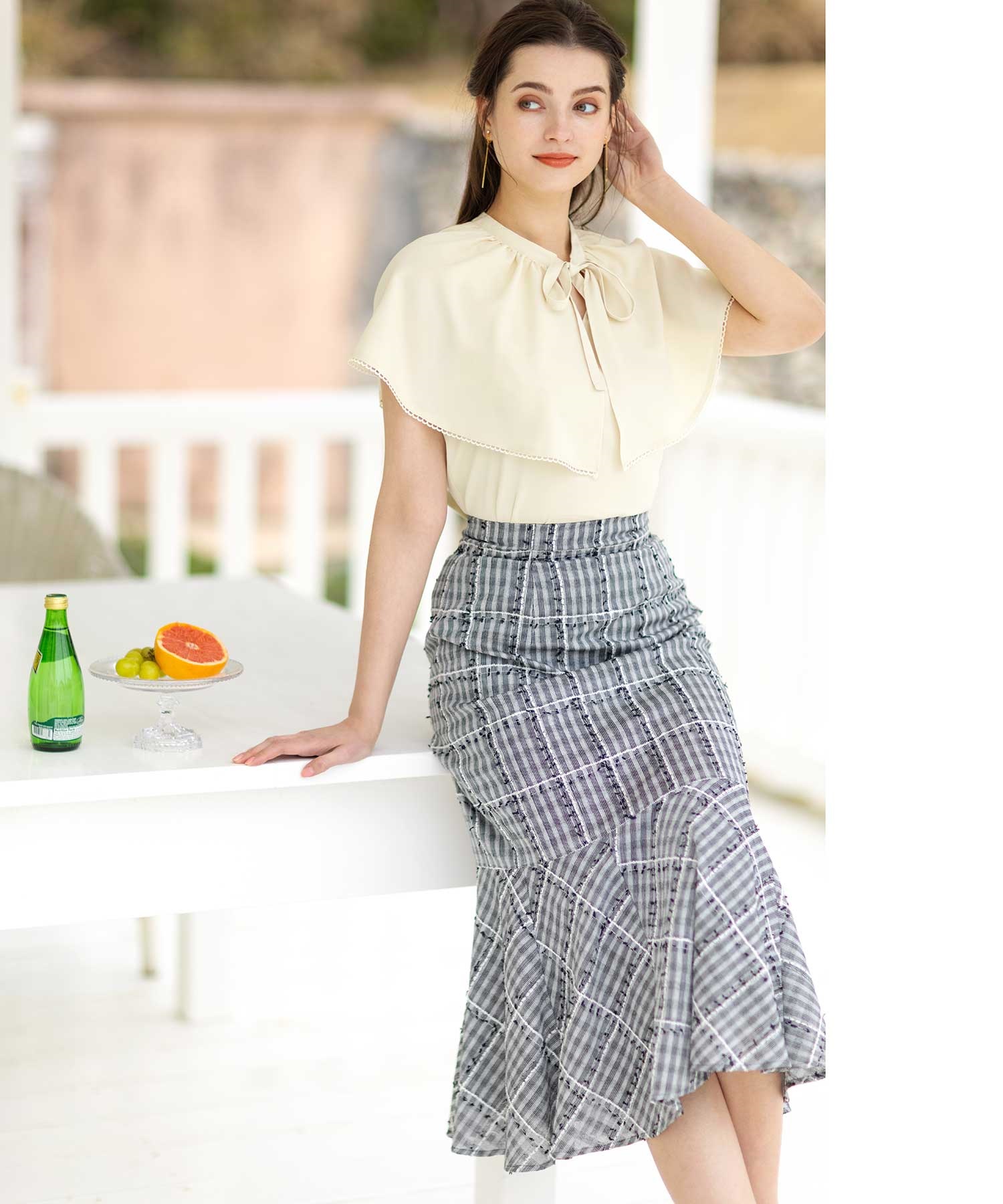 ツイードチェック柄スカート | タイトスカート | NOELA OFFICIAL WEB STORE