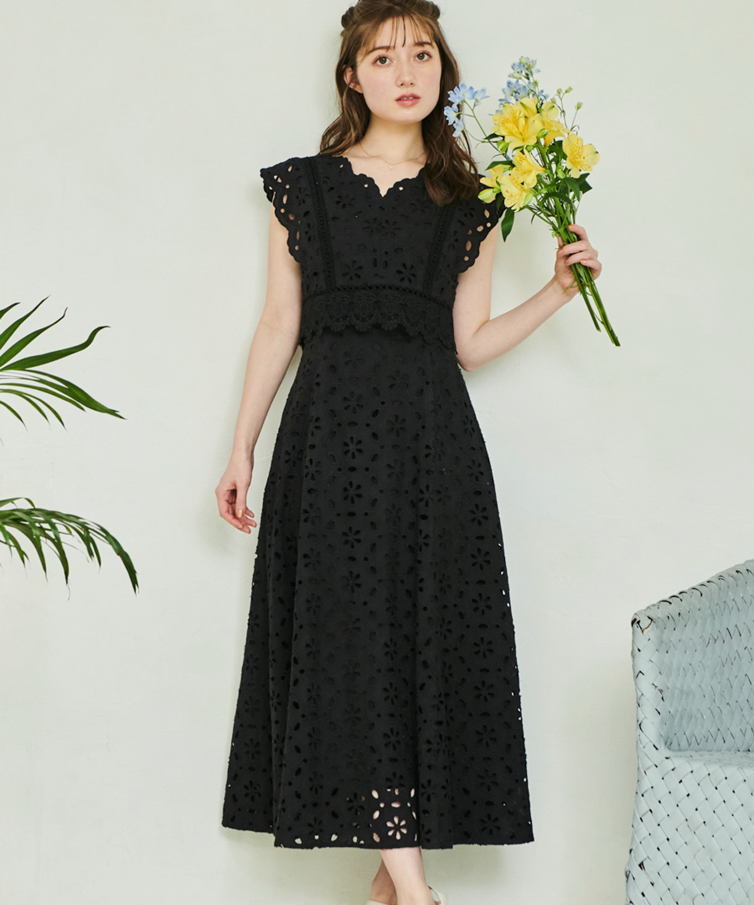 コットンレースマキシワンピ | ロングワンピース | NOELA OFFICIAL WEB