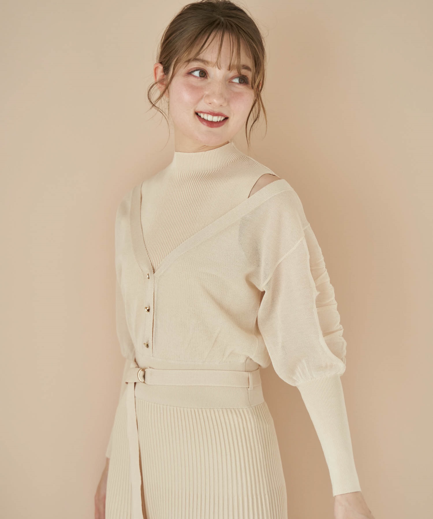 SSサイズあり】シアードッキングワンピース | ニットワンピース