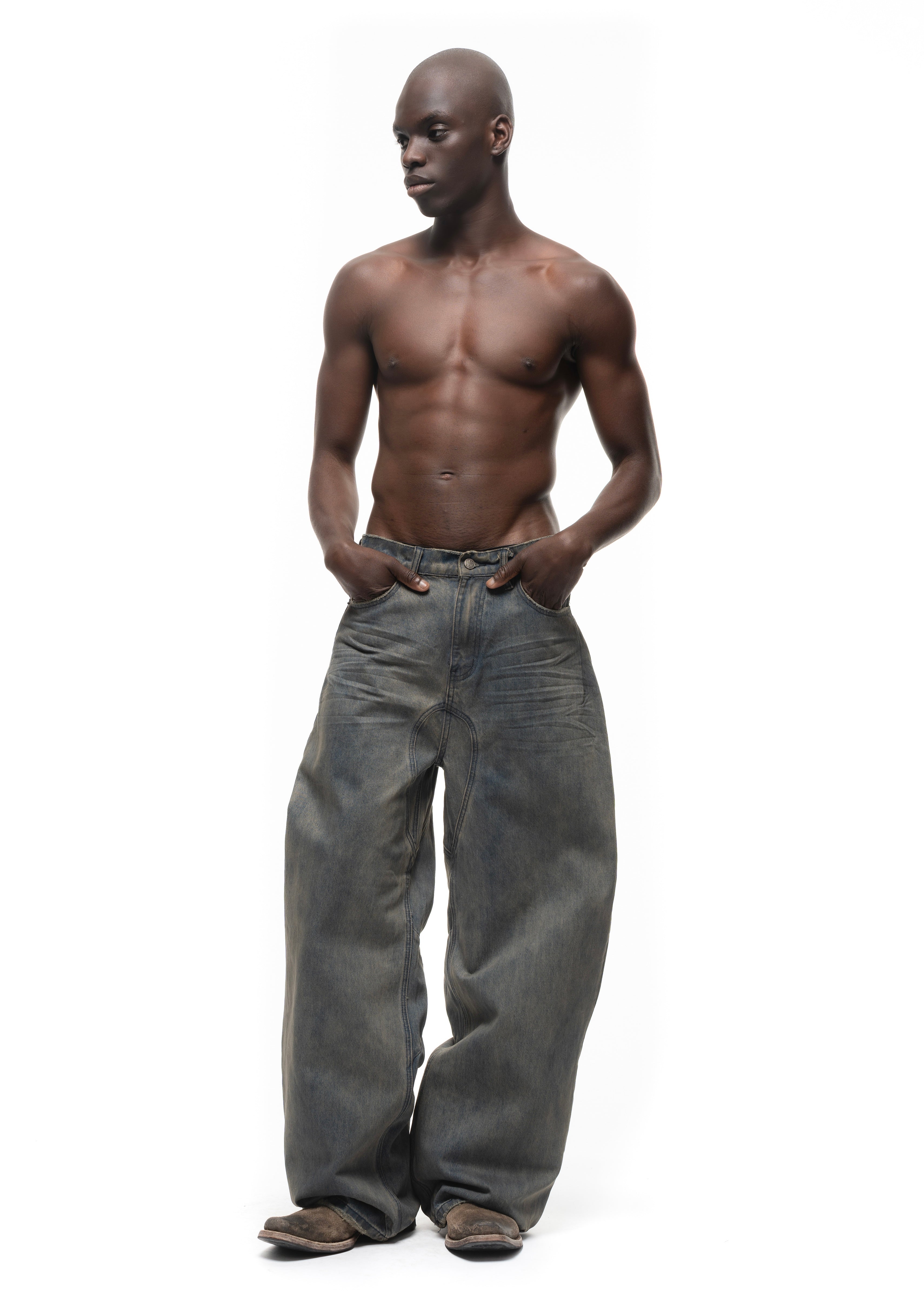 LOOSE EVERYDAY CONCRETE BLUE DENIM – NO/FAITH STUDIOS