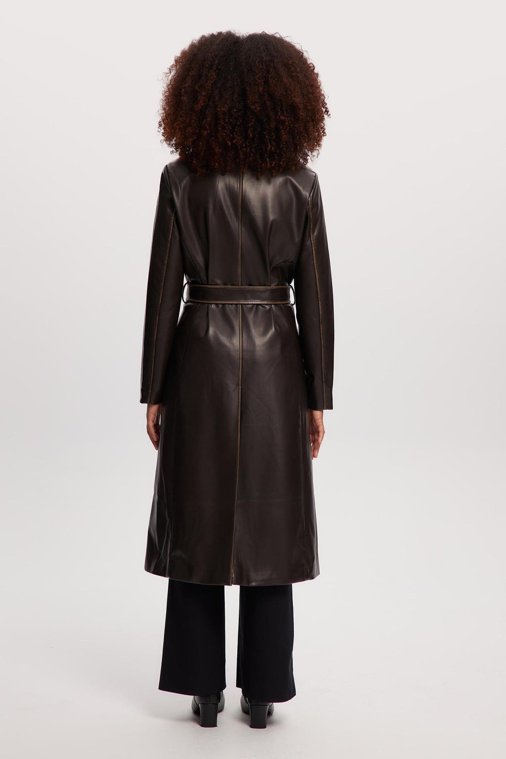 Lexie Cropped Length Vegan Leather Coat | Noize