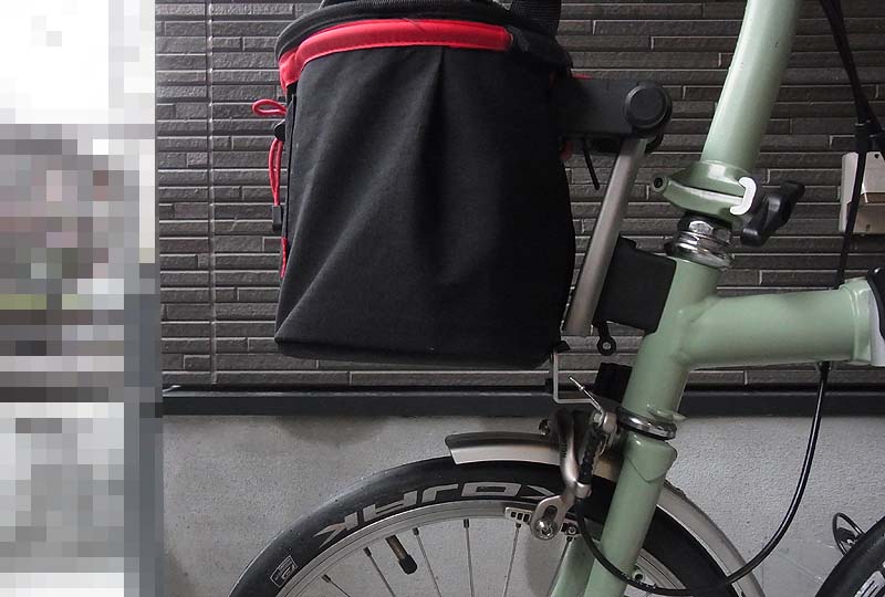 Bromptonフロントキャリアアダプタ＋リクセンのバッグ「ライトバッグ」
