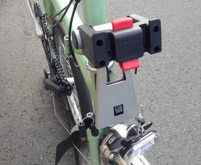 Brompton純正キャリアブロックにリクセンのアダプターを取り付け