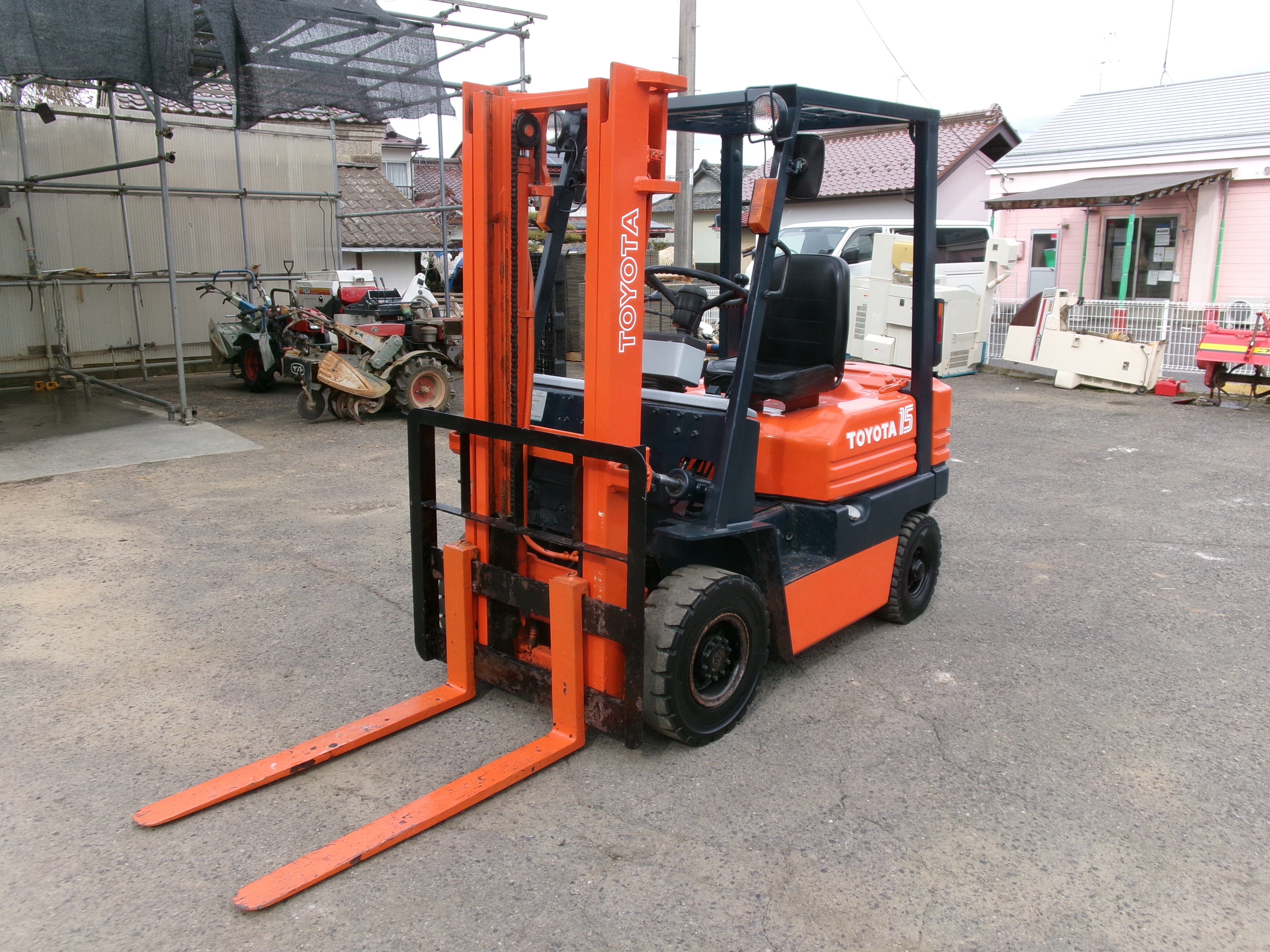 トヨタ 中古 フォークリフト 5FGL15 ガソリン 1.5t 塗装あり – 農キング