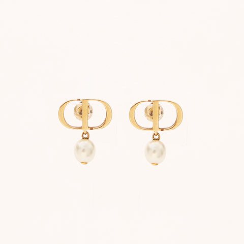 クリスチャンディオール Christian Dior CDロゴパール ピアス ゴールド