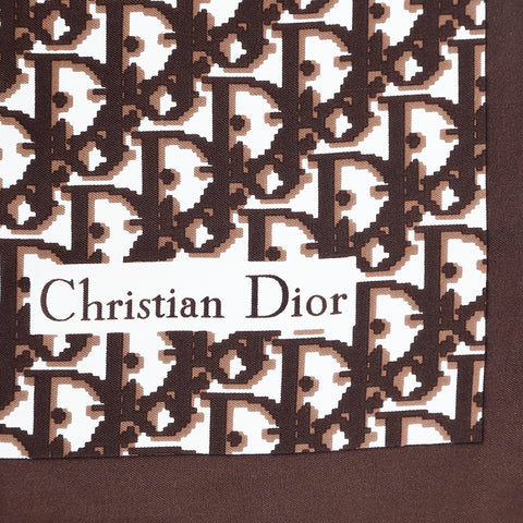 クリスチャンディオール Christian Dior トロッター スカーフ ブラウン