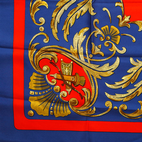 Hermes HERMES Carre 90 Cheval Turkish Horse Scarf Blue P14464