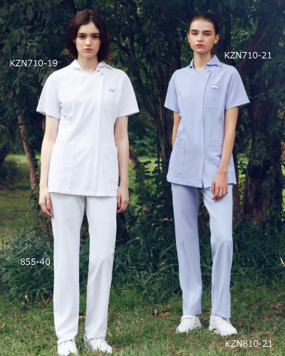 KZN710 レディススクラブジャケット 半袖 KAZEN (カゼン)