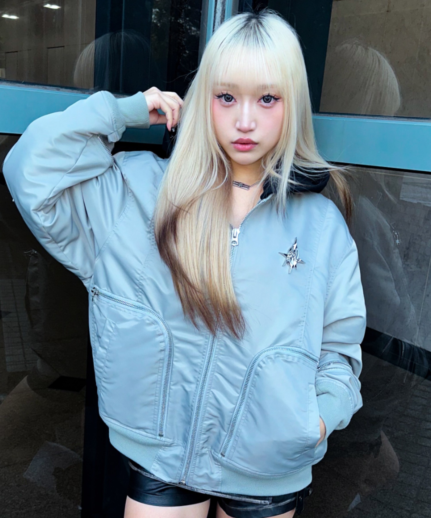 A'GEM/9 × .kom 『A'GEM/9/エージェムナイン』フード着脱MA-1フライト