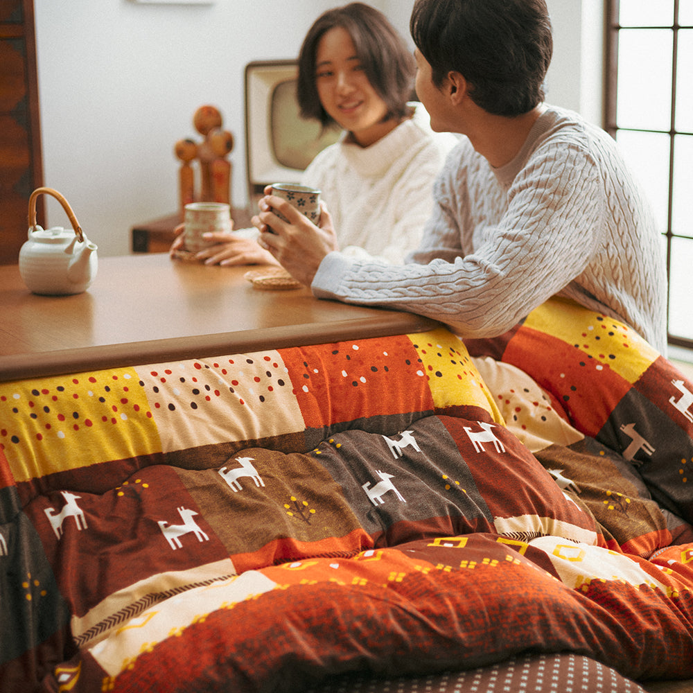 家具調こたつテーブル＋こたつ布団掛け布団 セット 正方形 長方形 お