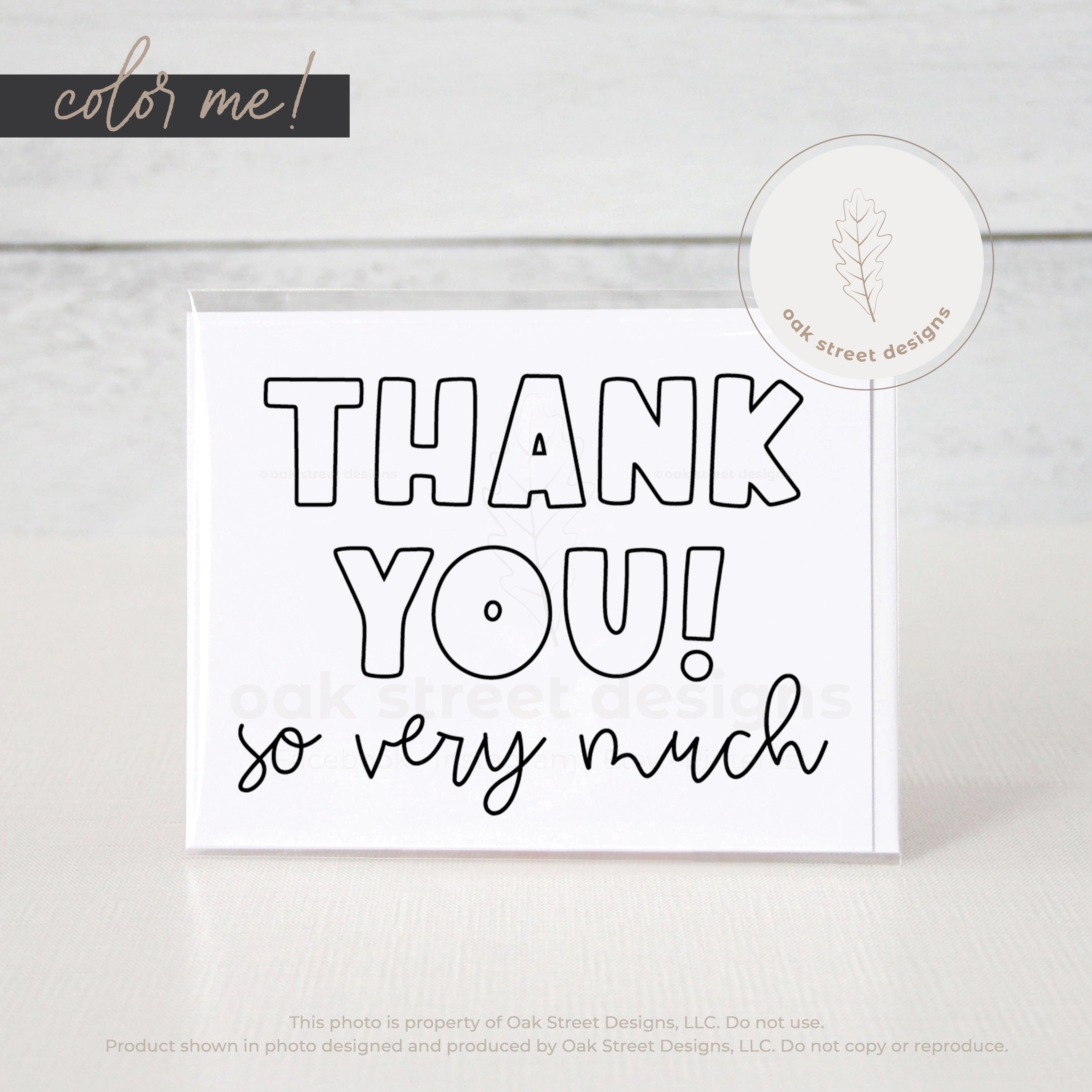 Thank You So Very Much Card – Oak Street Designs