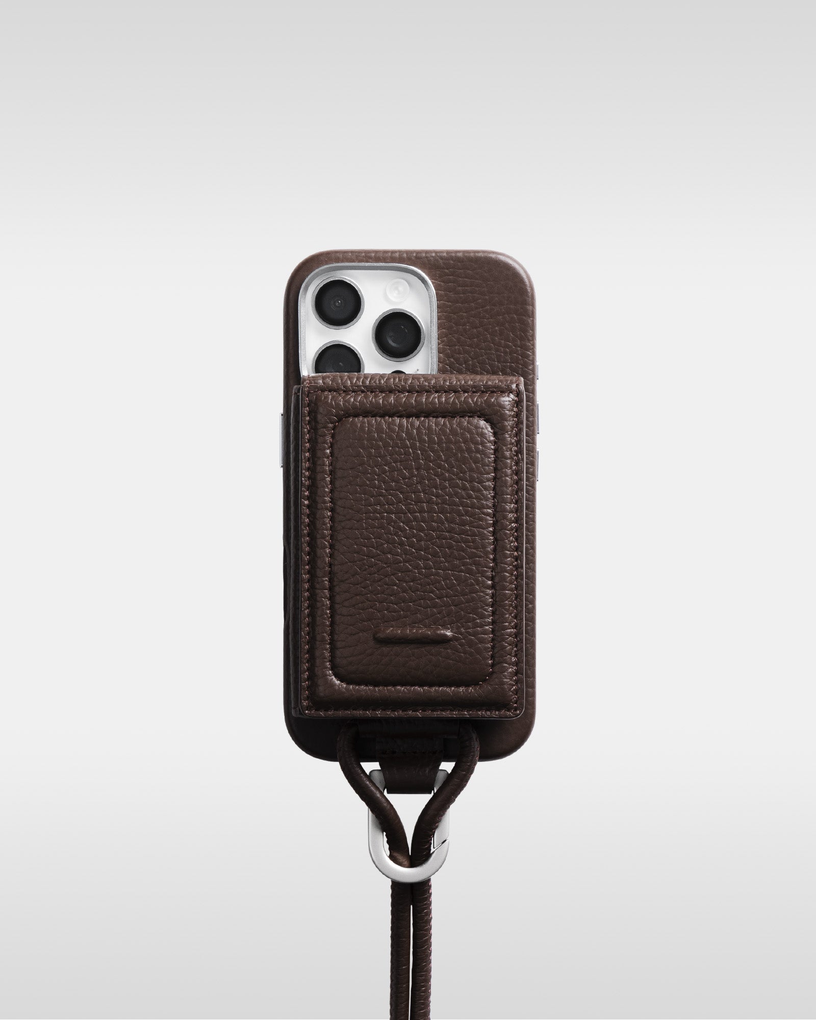 レザー製 iPhoneケース セット / ストラップ付スマホケース / スマホ