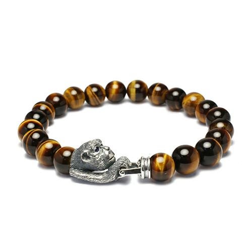 JZMBR2-09)数珠ブレスレット十二支 申(猿) 【坂元勝彦(現代の名工