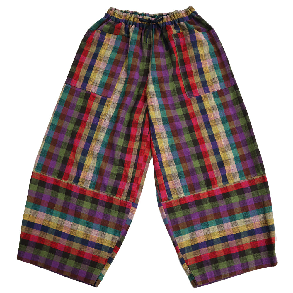 儀右ヱ門 ギエモン ぎえもん 久留米絣 パンツ Y7052 日本製 【2025