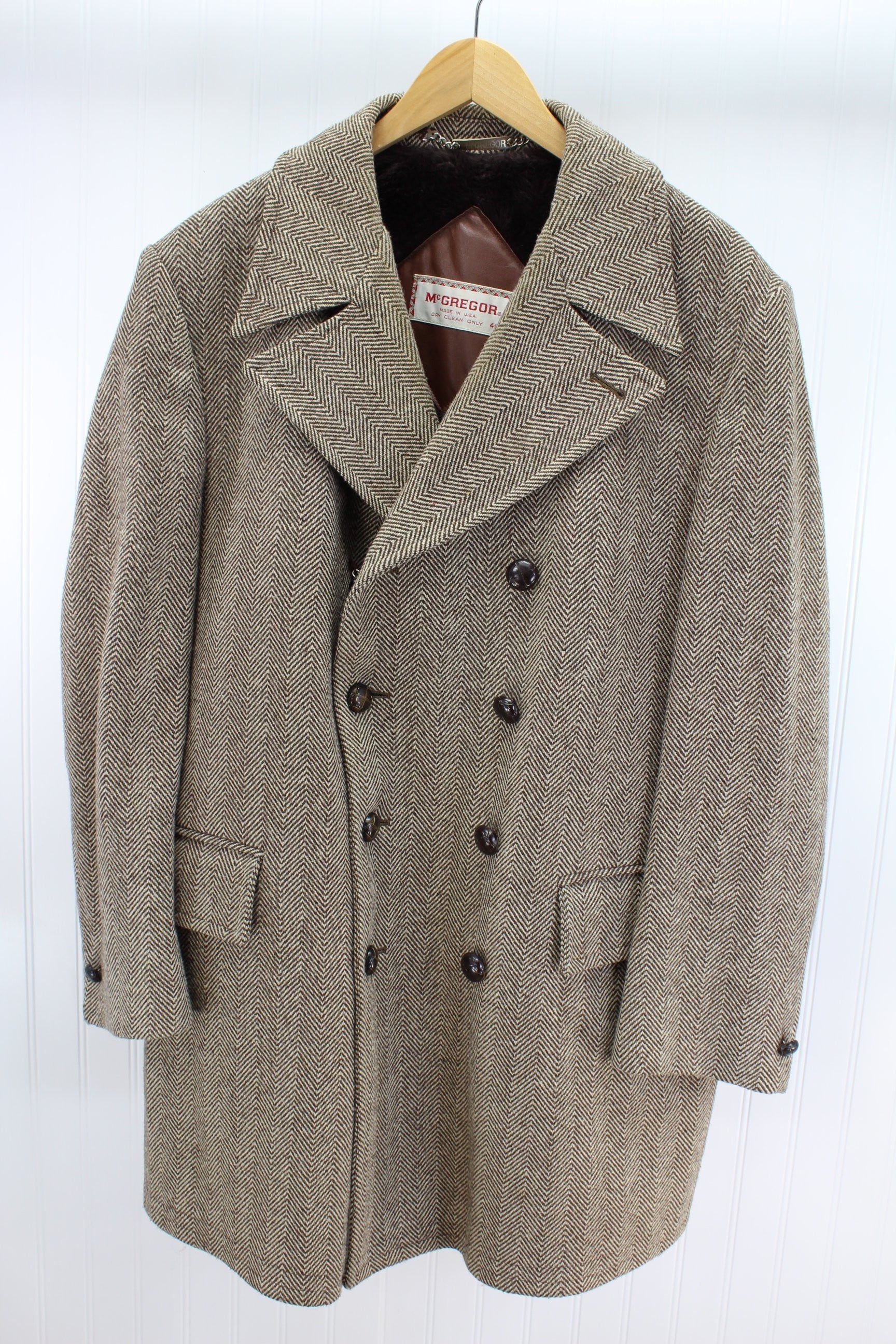 vintage fake far double chester coat 【公式通販】