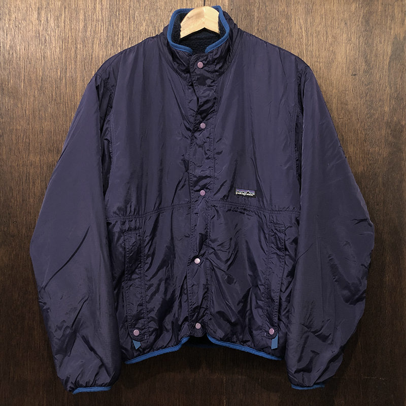 Patagonia Glissade Jacket Reversible Rip Stop Nylon Pile Eggplant