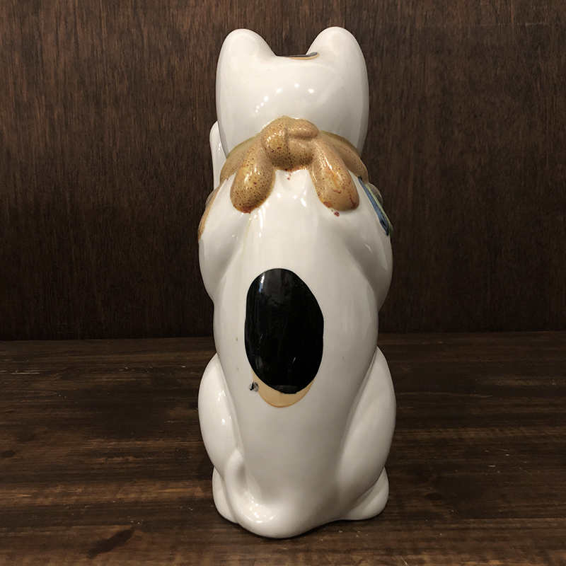 古瀬戸 骨董品 招き猫 27cm 完品 ジャパン アンティーク 稀少な大きな
