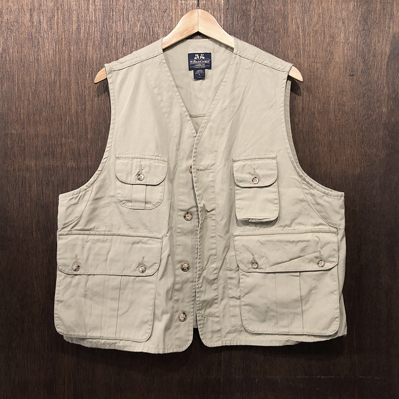 Willis & Geiger 340 Cotton Bush Poplin Safari Hunting Vest L Mint