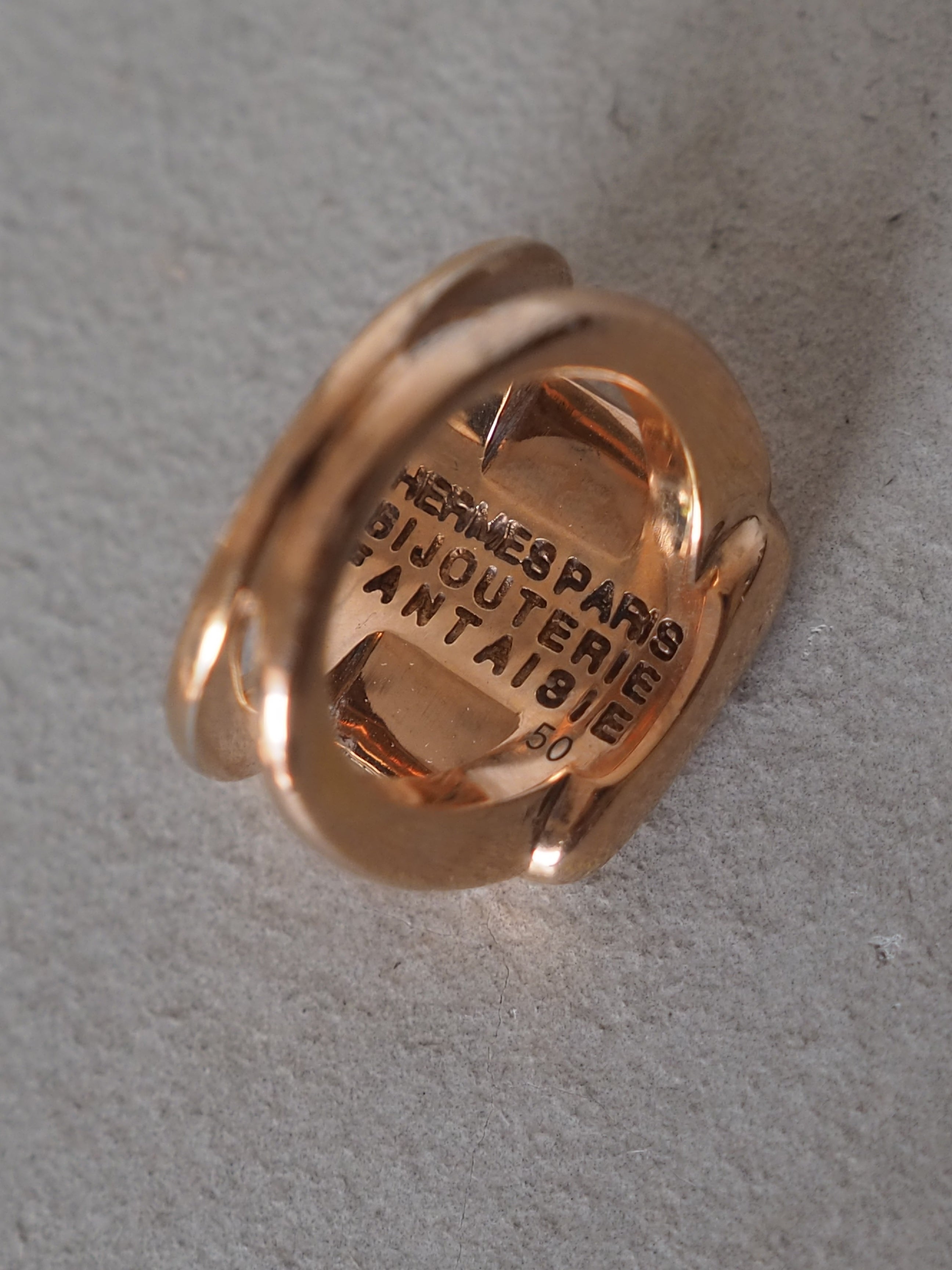 VINTAGE HERMES ヴィンテージ エルメス コロゾ リング ゴールド