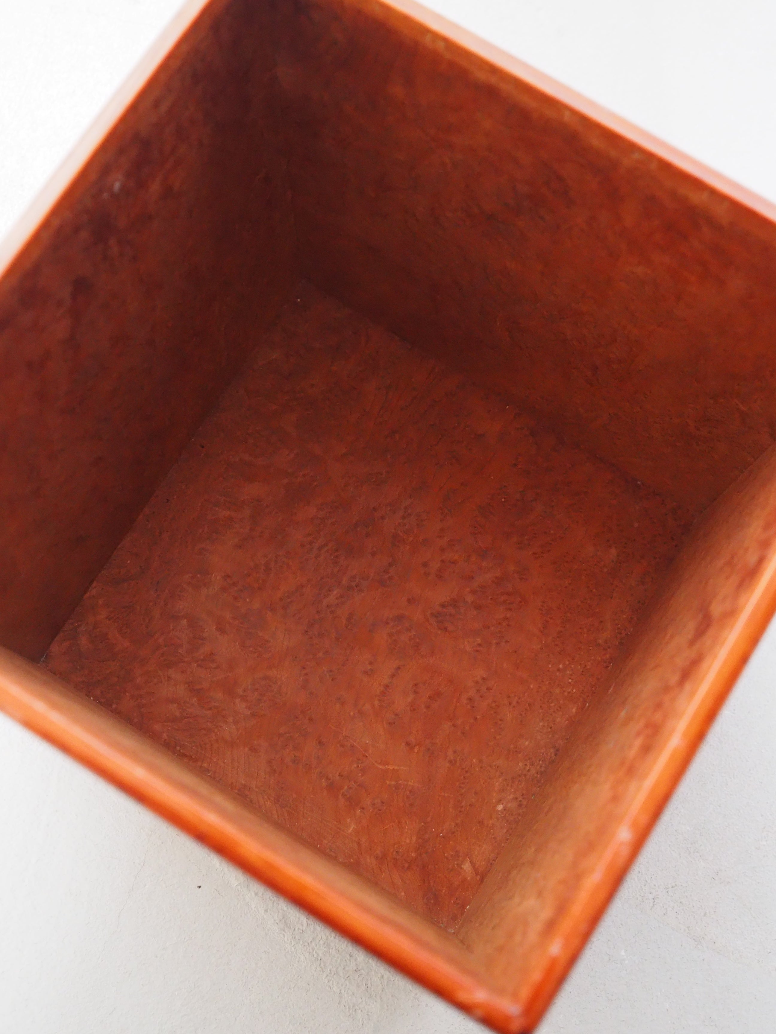 HERMES エルメス ウッド ダストボックス ゴミ箱 インテリア ブラウン