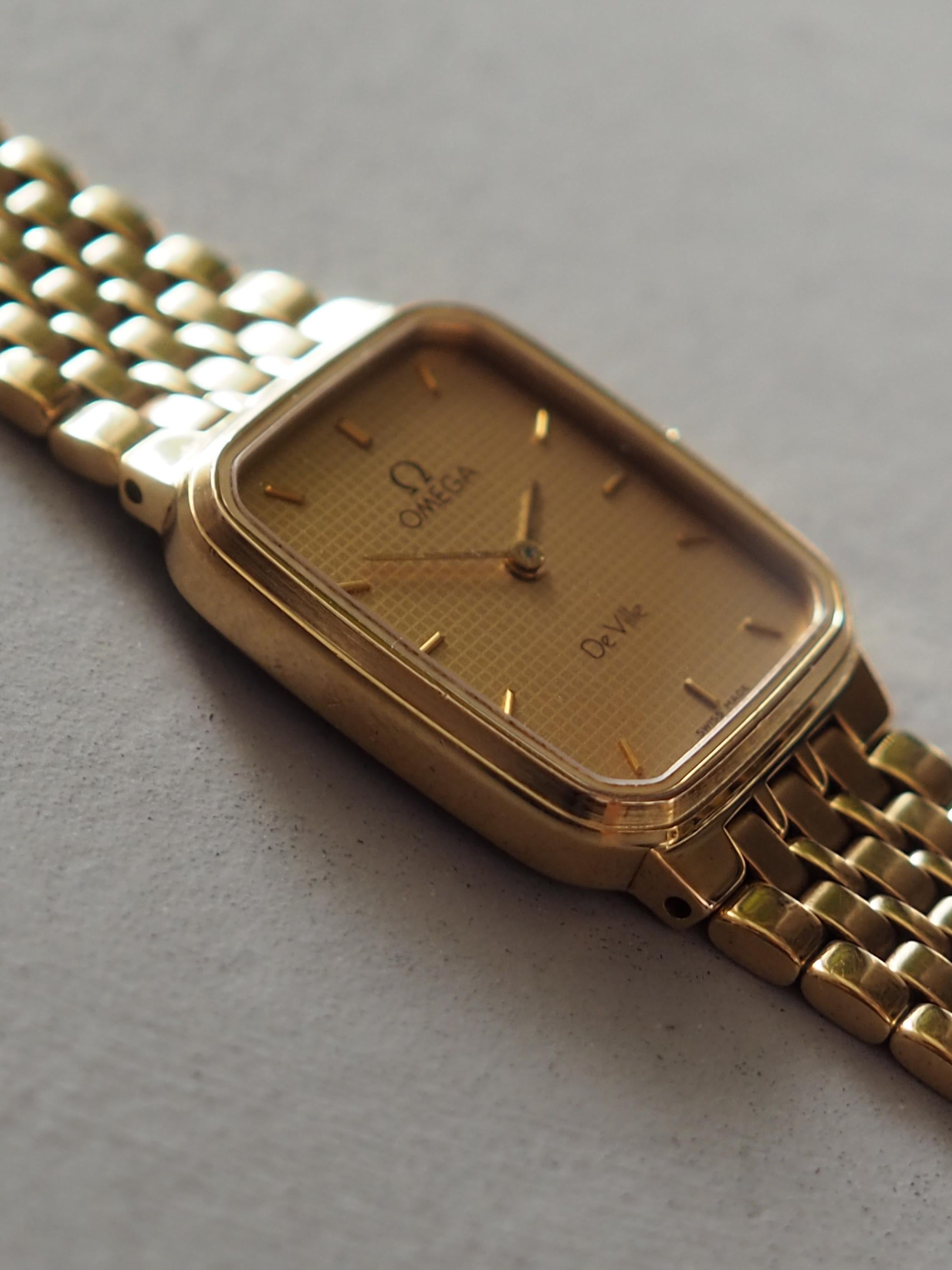 OMEGA オメガ DE VILLE デビル スクエア ウォッチ 腕時計 ゴールド