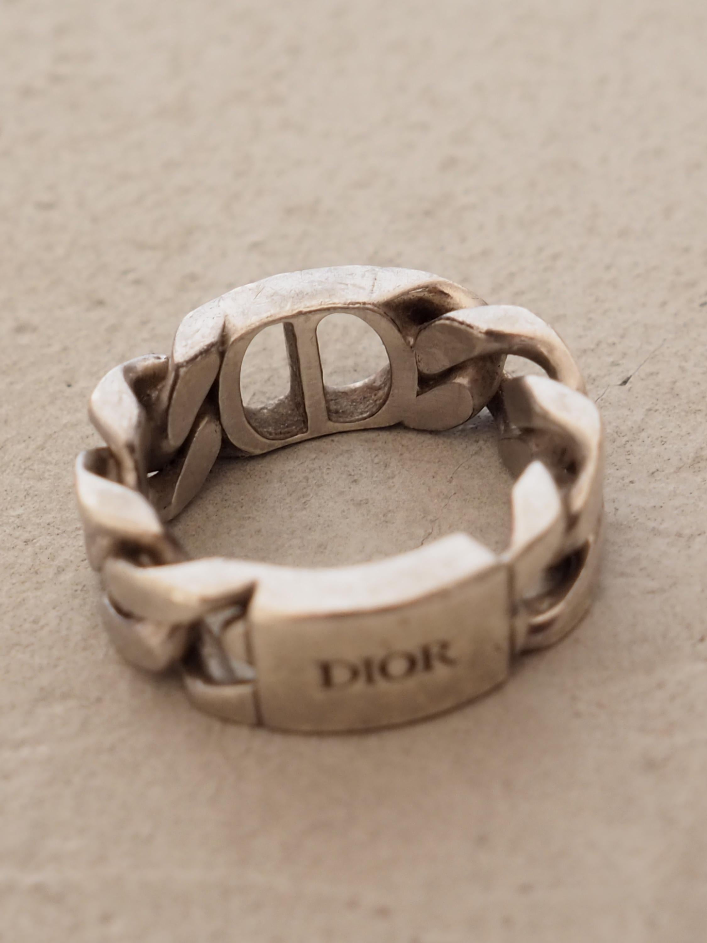 Christian Dior ディオール アイコンチェーン リング 指輪 メンズ ユニ