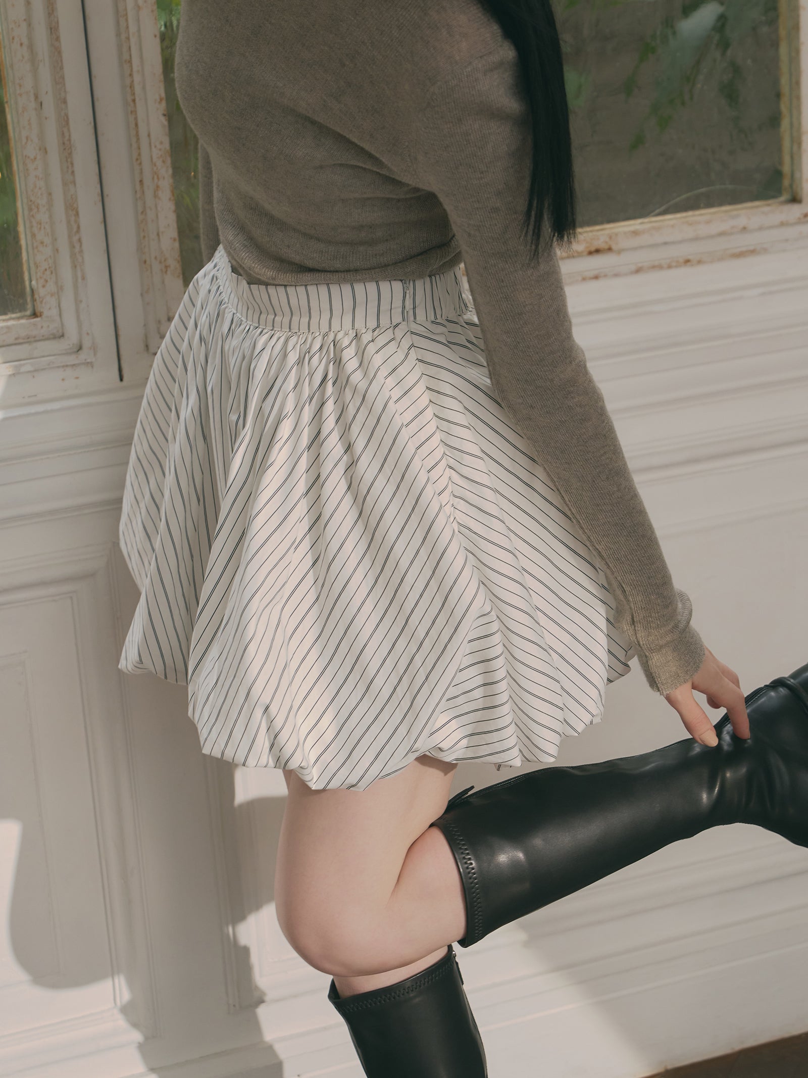 ストライプバルーンスカート