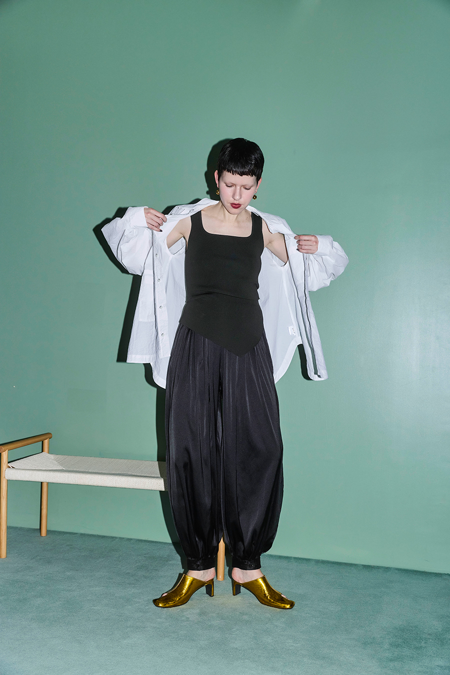 OMMO ONLINE STORE / ASYMME TUCK KT TOP