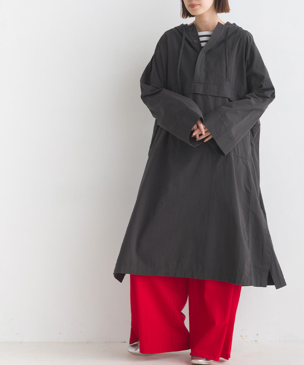 hbA】【OMNES】40ブロード フード付きポンチョコート【1522-7113】