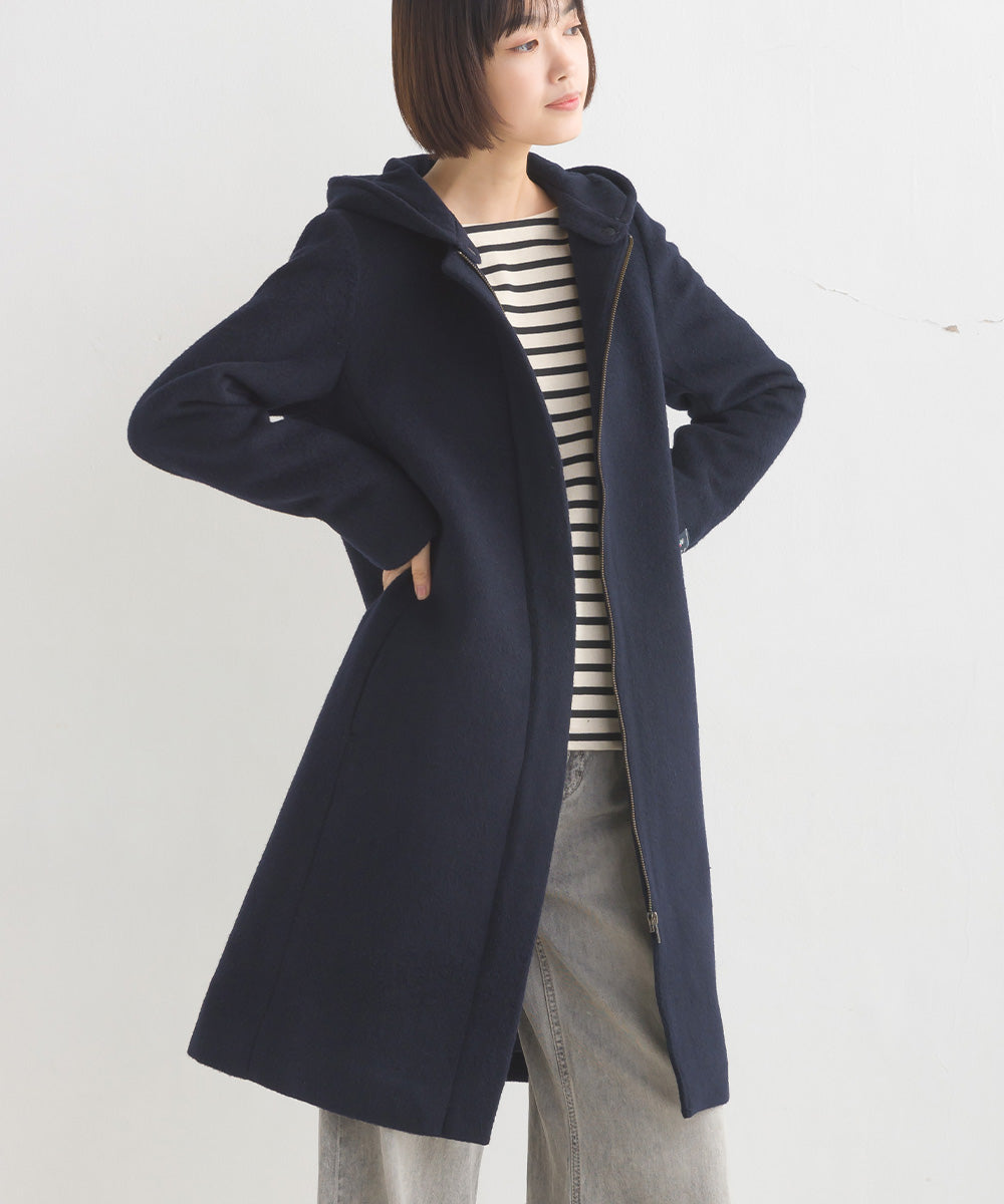 OMNES Supremo】イタリア製生地 JET PREMIA フード付きコート【3321-7090】