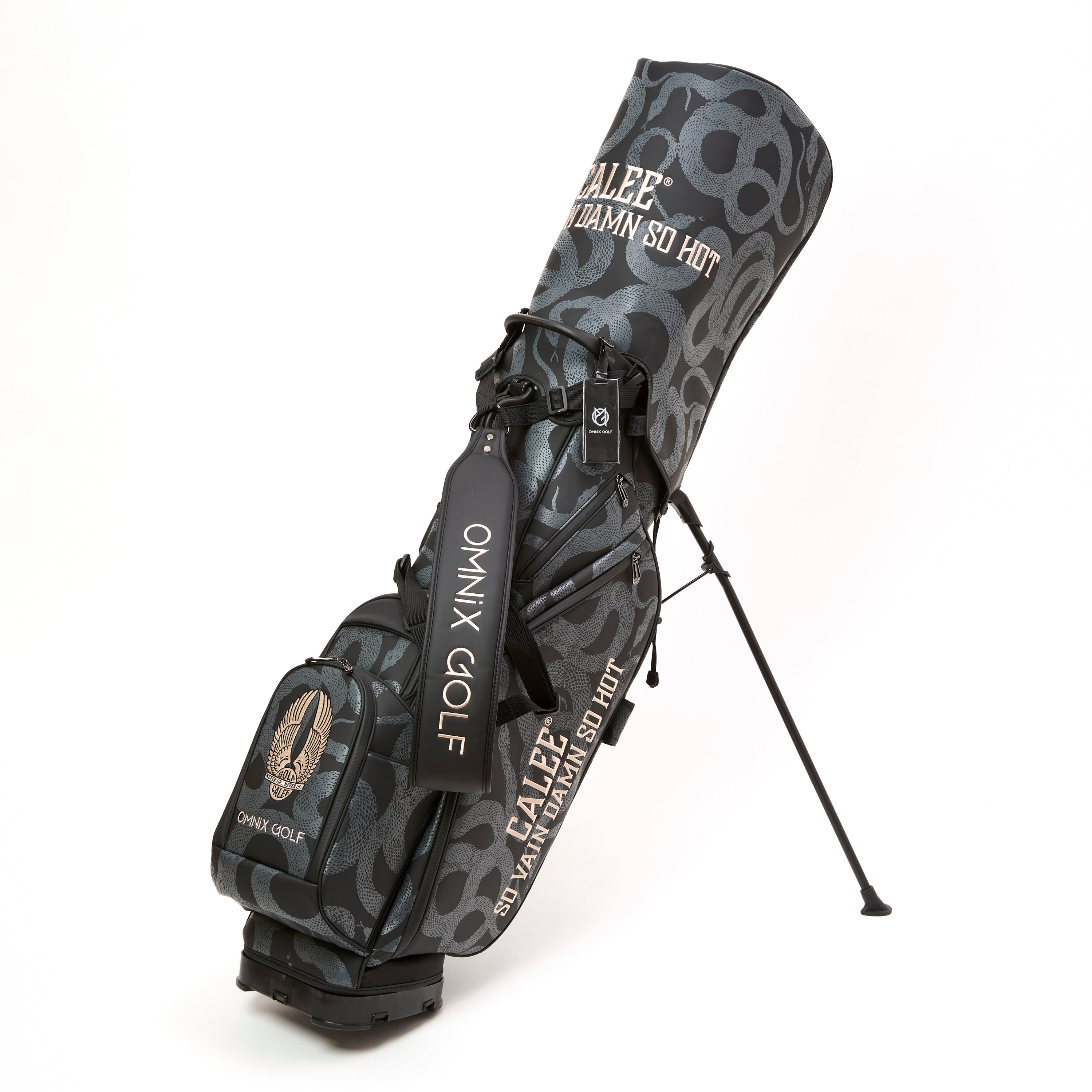 GMA K-OKAZAKI ブラックゴルフバッグ GMA K-OKAZAKI ブラックゴルフバッグ