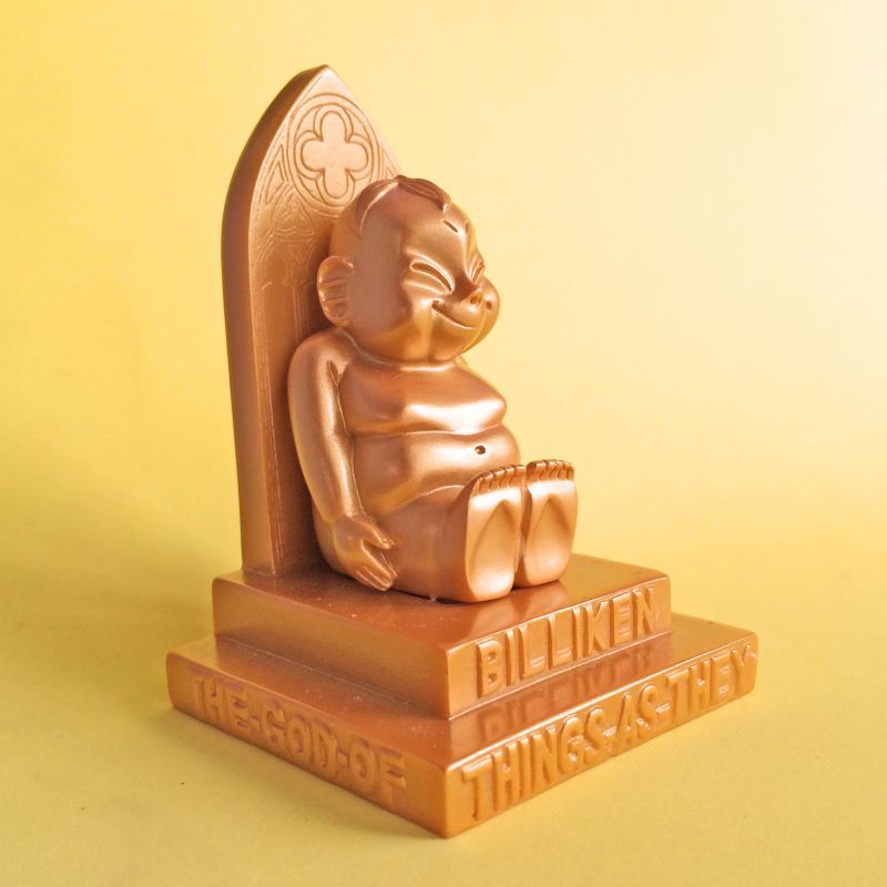 レア 珍品 ヴィンテージ 石膏製 ビリケンさん 像 縁起物 開運 オブジェ