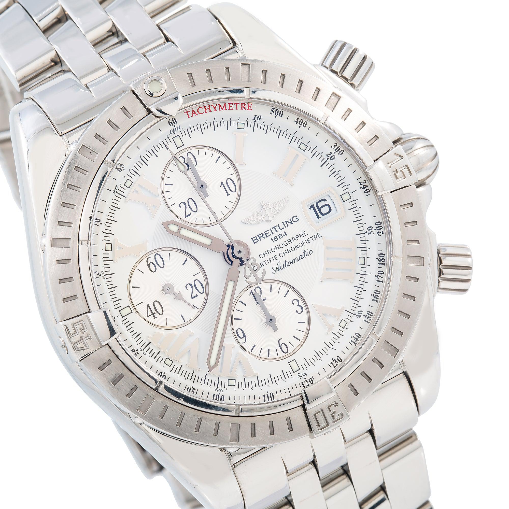 Buy Breitling Chronomat Evolution A13356 44MM White Mother of