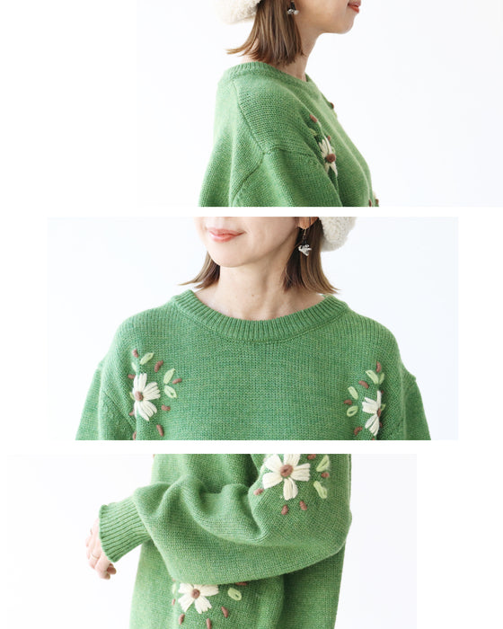 ほっこりぬくもる花刺繍ニット トップス – ONE PEACE ONLINE