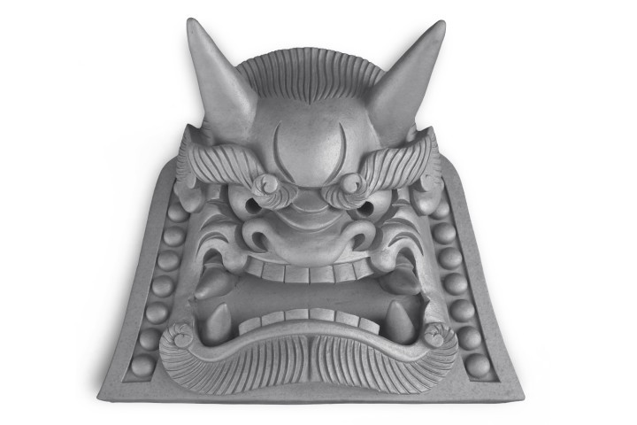 鬼No.05 鬼瓦 鬼面八寸（巻眉毛） - 鬼瓦工房 鬼義